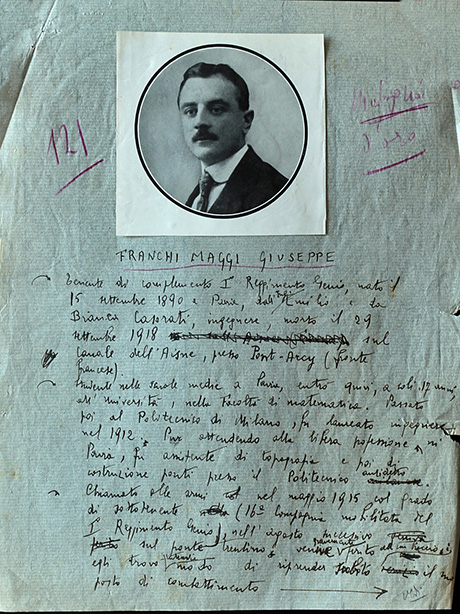ASCPv, fondo Prima Guerra Mondiale, Giuseppe Franchi Maggi